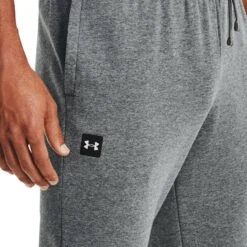 Under Armour Men's Rival Fleece Joggers Pitch Gray Light Heather / Onyx White -Canter Sport Clothing Shop s7.v5 1357128 012 sidedet