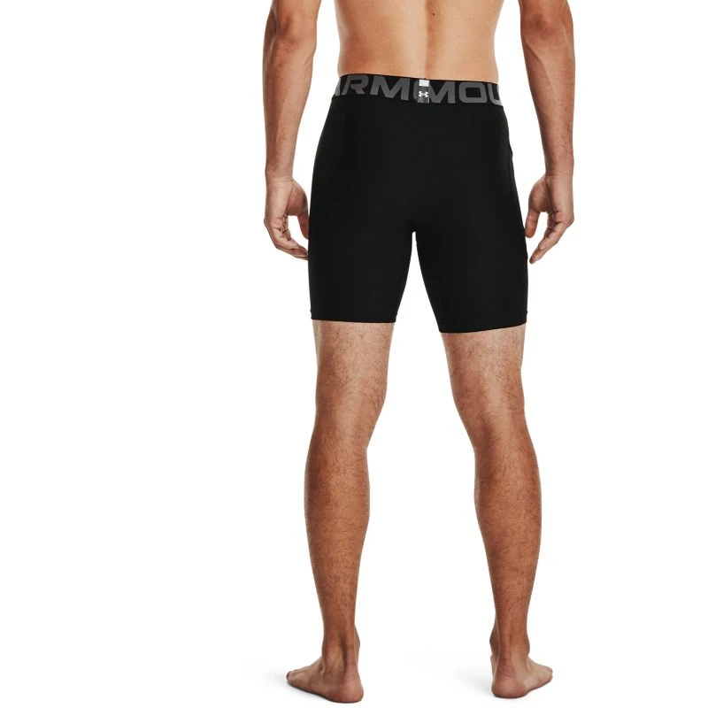Under Armour Men's HeatGear® Armour Compression Shorts Black / White 2 Under Armour Men's HeatGear® Armour Compression Shorts Black / White - Image 2