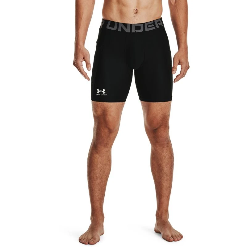 Under Armour Men's HeatGear® Armour Compression Shorts Black / White 1 Under Armour Men's HeatGear® Armour Compression Shorts Black / White