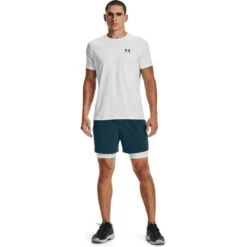Under Armour Men's HeatGear® Armour Compression Shorts White / Black -Canter Sport Clothing Shop s7.v5 1361596 100 fsf