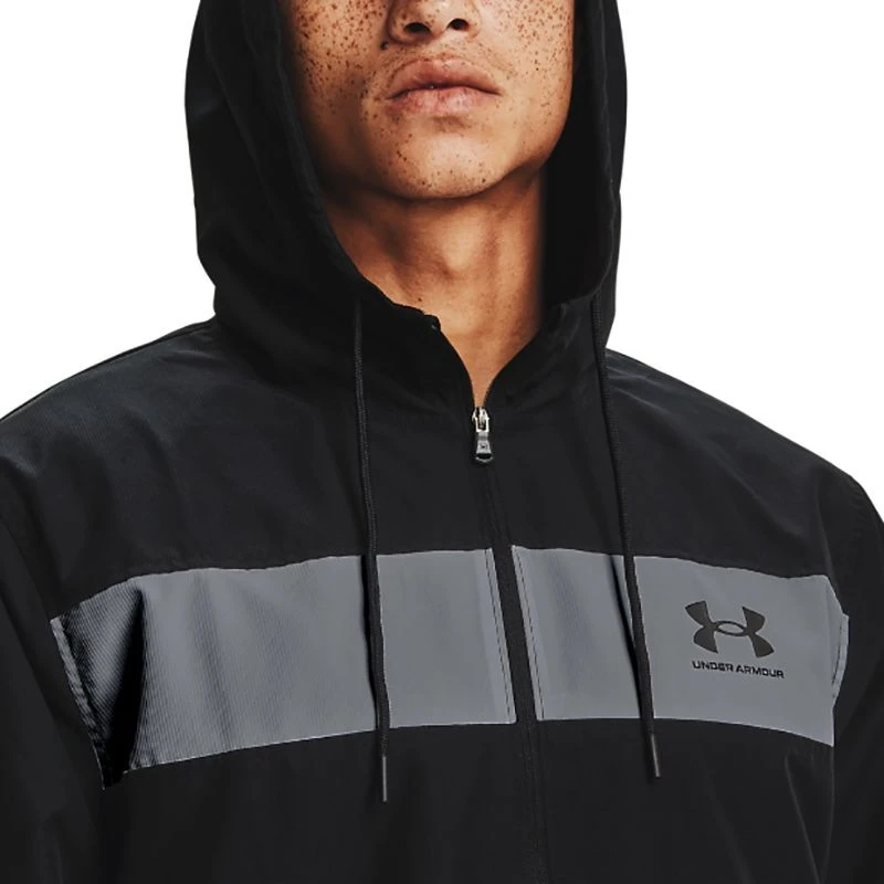 Under Armour Men's UA Sportstyle Windbreaker Jacket Black / Black 4 Under Armour Men's UA Sportstyle Windbreaker Jacket Black / Black - Image 4