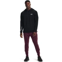 Under Armour Men's Armour Terry Hoodie Black / White -Canter Sport Clothing Shop s7.v5 1366259 001 fsf 1