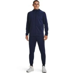 Under Armour Men's Fleece® Full-Zip Hoodie Midnight Navy / Black -Canter Sport Clothing Shop s7.v5 1373357 410 fsf
