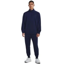 Under Armour Men's Fleece® ¼ Zip Midnight Navy / Black -Canter Sport Clothing Shop s7.v5 1373358 410 fsf