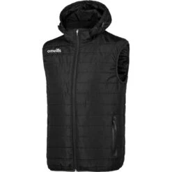 Men's Solar Hooded Padded Gilet Black