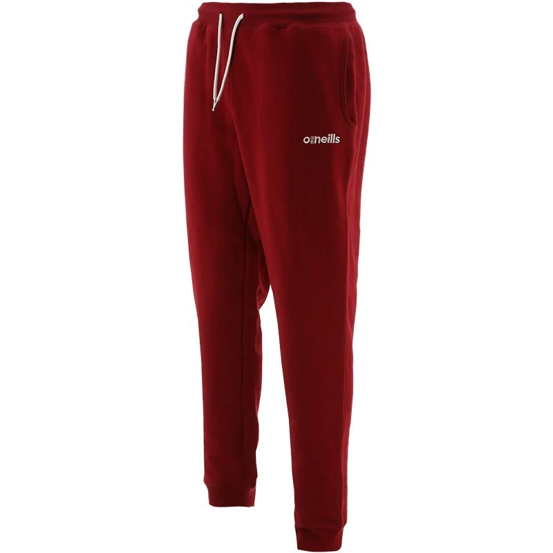 Men's Trigger Fleece Skinny Tracksuit Bottoms Maroon 2 Men's Trigger Fleece Skinny Tracksuit Bottoms Maroon - Image 2