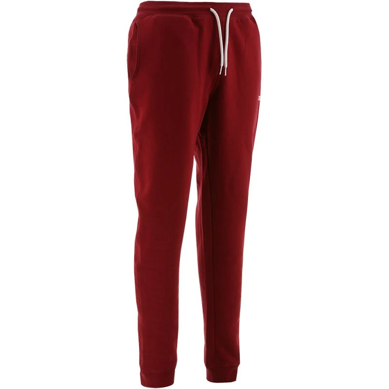 Men's Trigger Fleece Skinny Tracksuit Bottoms Maroon 3 Men's Trigger Fleece Skinny Tracksuit Bottoms Maroon - Image 3
