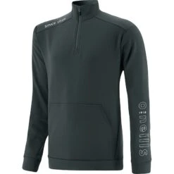 Men's Zack Half Zip Top Dark Grey / Silver