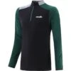 Men's Zack Brushed Half Zip Top Black / Green / Grey
