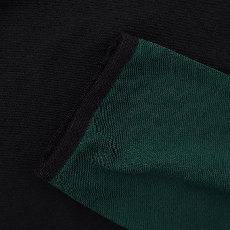 Men's Zack Brushed Half Zip Top Black / Green / Grey 5 Men's Zack Brushed Half Zip Top Black / Green / Grey - Image 5